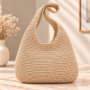 Women's Woven Shoulder Tote Bag Large Capacity Casual Beach Style